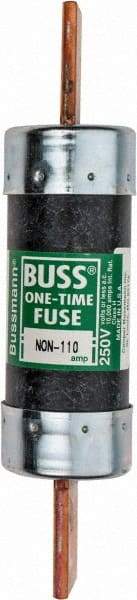 Cooper Bussmann - 125 VDC, 250 VAC, 110 Amp, Fast-Acting General Purpose Fuse - Bolt-on Mount, 7-1/8" OAL, 10 (RMS Symmetrical) kA Rating, 1-9/16" Diam - Top Tool & Supply