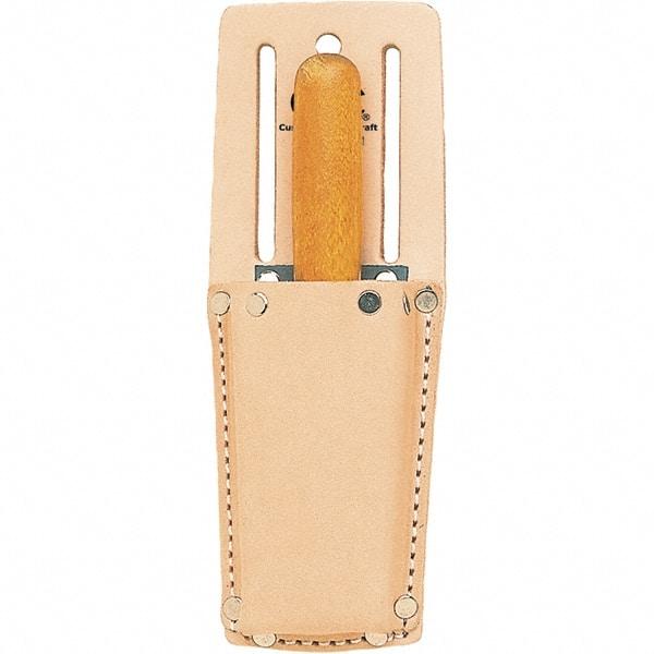 CLC - Knife Holster with 1 Pocket - Leather, Natural (Color), 2" Wide x 6" High x 1-1/4" Deep - Top Tool & Supply