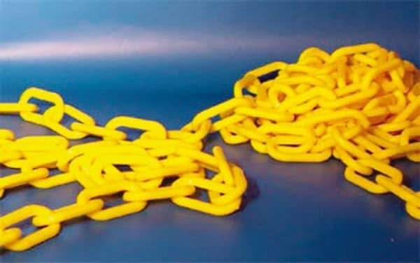 NMC - 100' Long x 2" Wide Plastic Chain - White - Top Tool & Supply