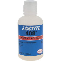 Loctite - 16 oz Bottle Clear Instant Adhesive - 408 1 LB BOTTLE PRISM INSTANT ADHESIVE - Top Tool & Supply