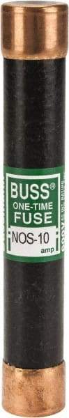 Cooper Bussmann - 600 VAC, 10 Amp, Fast-Acting General Purpose Fuse - Fuse Holder Mount, 127mm OAL, 50 at AC/DC kA Rating, 13/16" Diam - Top Tool & Supply