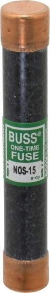 Cooper Bussmann - 600 VAC, 15 Amp, Fast-Acting General Purpose Fuse - Fuse Holder Mount, 127mm OAL, 50 at AC/DC kA Rating, 13/16" Diam - Top Tool & Supply