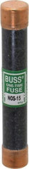 Cooper Bussmann - 600 VAC, 15 Amp, Fast-Acting General Purpose Fuse - Fuse Holder Mount, 127mm OAL, 50 at AC/DC kA Rating, 13/16" Diam - Top Tool & Supply