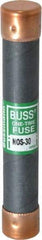 Cooper Bussmann - 600 VAC, 30 Amp, Fast-Acting General Purpose Fuse - Fuse Holder Mount, 127mm OAL, 50 at AC/DC kA Rating, 13/16" Diam - Top Tool & Supply