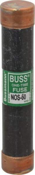 Cooper Bussmann - 600 VAC, 50 Amp, Fast-Acting General Purpose Fuse - Fuse Holder Mount, 5-1/2" OAL, 50 at AC/DC kA Rating, 1-1/16" Diam - Top Tool & Supply