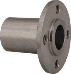 Gibraltar - 1/2" Pin Diam, #10-32 Mounting Hole, Round Flange, Stainless Steel Quick Release Pin Receptacle - 1-1/8" Between Mount Hole Center, 1.195" Depth, 3/4" Diam, Grade 303 - Top Tool & Supply