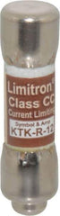 Cooper Bussmann - 600 VAC, 12 Amp, Fast-Acting General Purpose Fuse - Fuse Holder Mount, 1-1/2" OAL, 200 at AC (RMS) kA Rating, 13/32" Diam - Top Tool & Supply