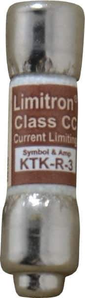 Cooper Bussmann - 600 VAC, 3 Amp, Fast-Acting General Purpose Fuse - Fuse Holder Mount, 1-1/2" OAL, 200 at AC (RMS) kA Rating, 13/32" Diam - Top Tool & Supply