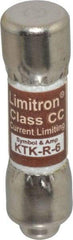 Cooper Bussmann - 600 VAC, 6 Amp, Fast-Acting General Purpose Fuse - Fuse Holder Mount, 1-1/2" OAL, 200 at AC (RMS) kA Rating, 13/32" Diam - Top Tool & Supply