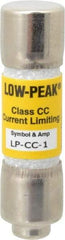 Cooper Bussmann - 300 VDC, 600 VAC, 1 Amp, Time Delay General Purpose Fuse - Fuse Holder Mount, 1-1/2" OAL, 20 at DC, 200 at AC (RMS) kA Rating, 13/32" Diam - Top Tool & Supply