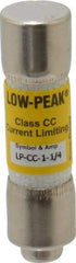 Cooper Bussmann - 300 VDC, 600 VAC, 1.25 Amp, Time Delay General Purpose Fuse - Fuse Holder Mount, 1-1/2" OAL, 20 at DC, 200 at AC (RMS) kA Rating, 13/32" Diam - Top Tool & Supply