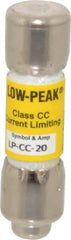 Cooper Bussmann - 300 VDC, 600 VAC, 20 Amp, Time Delay General Purpose Fuse - Fuse Holder Mount, 1-1/2" OAL, 20 at DC, 200 at AC (RMS) kA Rating, 13/32" Diam - Top Tool & Supply