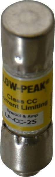 Cooper Bussmann - 300 VDC, 600 VAC, 25 Amp, Time Delay General Purpose Fuse - Fuse Holder Mount, 1-1/2" OAL, 20 at DC, 200 at AC (RMS) kA Rating, 13/32" Diam - Top Tool & Supply