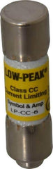 Cooper Bussmann - 150 VDC, 600 VAC, 6 Amp, Time Delay General Purpose Fuse - Fuse Holder Mount, 1-1/2" OAL, 20 at DC, 200 at AC (RMS) kA Rating, 13/32" Diam - Top Tool & Supply