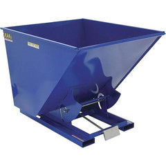 Vestil - 2,000 Lb Load Capacity, 2 Cu Yd, Steel Self-Dumping Hopper - 56-1/4" Wide x 69" Long x 52" High, Blue - Top Tool & Supply