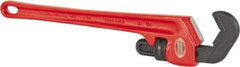 Ridgid - 14-1/2" Steel Straight Hex Pipe Wrench - 1-1/4" Pipe Capacity - Top Tool & Supply