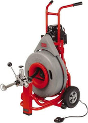 Ridgid - Electric Battery Drain Cleaning Machine - For 3" to 10" Pipe, 0.4286" x 100' Cable, 200 Max RPM - Top Tool & Supply