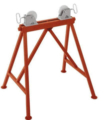 Ridgid - 1/4" to 36" Pipe Capacity, Adjustable Pipe Stand with 2 Adjustable Rollers - 2,500 Lb Capacity - Top Tool & Supply