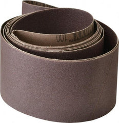 Tru-Maxx - 3" Wide x 90" OAL, 100 Grit, Aluminum Oxide Abrasive Belt - Aluminum Oxide, Fine, Coated, X Weighted Cloth Backing, Series VAC228 - Top Tool & Supply