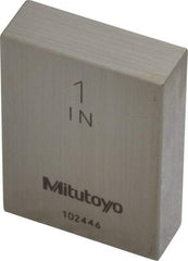 Mitutoyo - 1" Rectangular Steel Gage Block - Accuracy Grade AS-1, Includes Certificate of Inspection - Top Tool & Supply