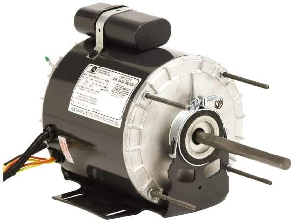 US Motors - 1/4 hp, TEAO Enclosure, Auto Thermal Protection, 1,075 RPM, 115 Volt, 60 Hz, Industrial Electric AC/DC Motor - Size 48 Frame, Hub/Stud Mount, 1 Speed, Ball Bearings, 3.6 Full Load Amps, B Class Insulation, CCW Lead End Rev - Top Tool & Supply