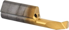 HORN - 0.157" Min Bore Diam, 0.394" Max Bore Depth, 2.9mm Shank Diam, Profile Boring Bar - 0.008" Corner Radius, Right Hand Cut, Solid Carbide, TiN Finish - Exact Industrial Supply