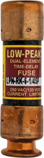 Cooper Bussmann - 125 VDC, 250 VAC, 6.25 Amp, Time Delay General Purpose Fuse - Fuse Holder Mount, 50.8mm OAL, 100 at DC, 300 at AC (RMS) kA Rating, 9/16" Diam - Top Tool & Supply