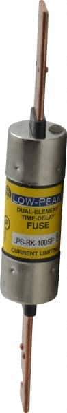 Cooper Bussmann - 300 VDC, 600 VAC, 100 Amp, Time Delay General Purpose Fuse - Bolt-on Mount, 7-7/8" OAL, 100 at DC, 300 at AC (RMS) kA Rating, 1-5/16" Diam - Top Tool & Supply