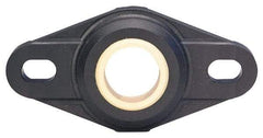 Igus - 12mm ID, 56.7mm OAL2-Bolt Flange Bearing - 247 Lb Dyn Cap, 41" Btw Mnt Hole Ctrs, Thermoplastic - Top Tool & Supply