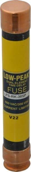 Cooper Bussmann - 300 VDC, 600 VAC, 30 Amp, Time Delay General Purpose Fuse - Fuse Holder Mount, 127mm OAL, 100 at DC, 300 at AC (RMS) kA Rating, 13/16" Diam - Top Tool & Supply