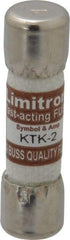 Cooper Bussmann - 600 VAC, 2 Amp, Fast-Acting General Purpose Fuse - Fuse Holder Mount, 1-1/2" OAL, 100 at AC kA Rating, 13/32" Diam - Top Tool & Supply