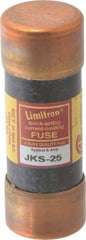 Cooper Bussmann - 600 VAC, 25 Amp, Fast-Acting General Purpose Fuse - Fuse Holder Mount, 2-1/4" OAL, 200 (RMS) kA Rating, 13/16" Diam - Top Tool & Supply