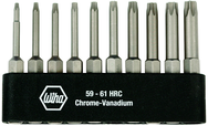 10 Piece - T6; T7; T8; T9; T10; T15; T20; T25; T27; T30 - Torx Aling Power Bit Belt Pack Set with Holder - Top Tool & Supply