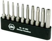 10 Piece - T7s; T8s; T9s; T10s; T15s; T20s; T25s; T27s; T30s; T40s - Security Torx Power Bit Bel Pack Set with Holder - Top Tool & Supply