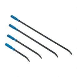 Value Collection - 4 Piece Pry Bar Set - Includes 12, 17, 25 & 31" Lengths - Top Tool & Supply