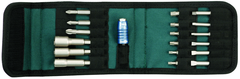 19 Piece - Slotted: 4.5-6.5mm Phillips: #1-3; Square #1-3; Torx® Insert: T10-T30. Nut Setters-Power 1/4"; 5/16"; 3/8" Magnetic - Quick Change Insert/Power Bit Belt Pack Set - Top Tool & Supply