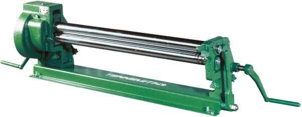 Tennsmith - 26 Gauge Max Stainless Steel Capacity, 36 Inch Max Forming Width, Bench Machine, Manual Slip Roll - 51 Inch Overall Width, x 19 Inch Overall Height, 2 Inch Slip Roll Diameter, 3/16, 1/4, 5/16 Inch Wire Groove Width - Top Tool & Supply