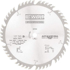 DeWALT - 10" Diam, 5/8" Arbor Hole Diam, 50 Tooth Wet & Dry Cut Saw Blade - Tungsten Carbide-Tipped, Standard Round Arbor - Top Tool & Supply