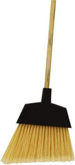 O-Cedar - 12" Wide, Beige PET Bristles, 48" Metal Handle, Angled Broom - Flagged - Top Tool & Supply