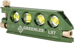 Greenlee - 1 Beam 240' Max Range Mini Magnet Laser Level - Red Beam, 1/4" at 100' Accuracy, 5-1/16" Long x 3/4" Wide x 1-13/16" High, Battery Included - Top Tool & Supply