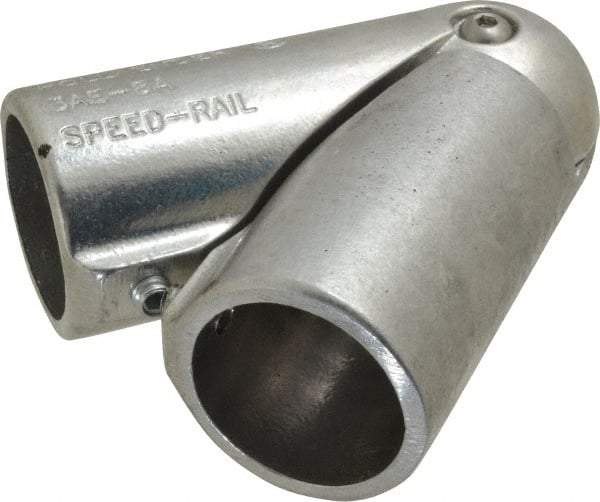 Hollaender - 1-1/2" Pipe, Adjustable Elbow Assembly, Aluminum Alloy Elbow Pipe Rail Fitting - Bright Finish - Top Tool & Supply