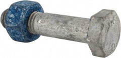 Value Collection - 5/8-11 Thread, 3" Length Under Head, Steel Hex Head Bolt - Hot Dipped Galvanized Coated, UNC Thread, ASTM A325 - Top Tool & Supply