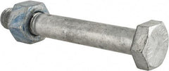 Value Collection - 5/8-11 Thread, 4-1/2" Length Under Head, Steel Hex Head Bolt - Hot Dipped Galvanized Coated, UNC Thread, ASTM A325 - Top Tool & Supply