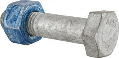 Value Collection - 3/4-10 Thread, 3-1/4" Length Under Head, Steel Hex Head Bolt - Hot Dipped Galvanized Coated, UNC Thread, ASTM A325 - Top Tool & Supply