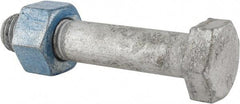 Value Collection - 3/4-10 Thread, 4" Length Under Head, Steel Hex Head Bolt - Hot Dipped Galvanized Coated, UNC Thread, ASTM A325 - Top Tool & Supply