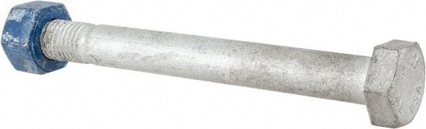 Value Collection - 3/4-10 Thread, 7" Length Under Head, Steel Hex Head Bolt - Hot Dipped Galvanized Coated, UNC Thread, ASTM A325 - Top Tool & Supply