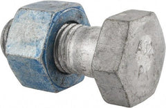 Value Collection - 7/8-9 Thread, 2-1/4" Length Under Head, Steel Hex Head Bolt - Hot Dipped Galvanized Coated, UNC Thread, ASTM A325 - Top Tool & Supply