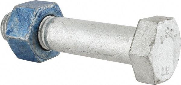 Value Collection - 7/8-9 Thread, 4-1/4" Length Under Head, Steel Hex Head Bolt - Hot Dipped Galvanized Coated, UNC Thread, ASTM A325 - Top Tool & Supply