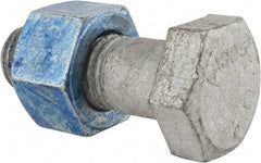 Value Collection - 1-1/8 - 7 Thread, 3-1/4" Length Under Head, Steel Hex Head Bolt - Hot Dipped Galvanized Coated, UNC Thread, ASTM A325 - Top Tool & Supply