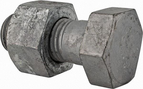 Value Collection - 1-1/4 - 7 Thread, 3-1/4" Length Under Head, Steel Hex Head Bolt - Hot Dipped Galvanized Coated, UNC Thread, ASTM A325 - Top Tool & Supply